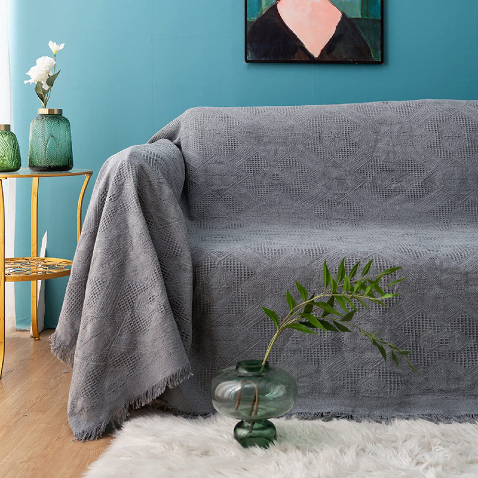 Amazon｜マルチカバー レース 長方形 ソファーカバー ベッドカバー